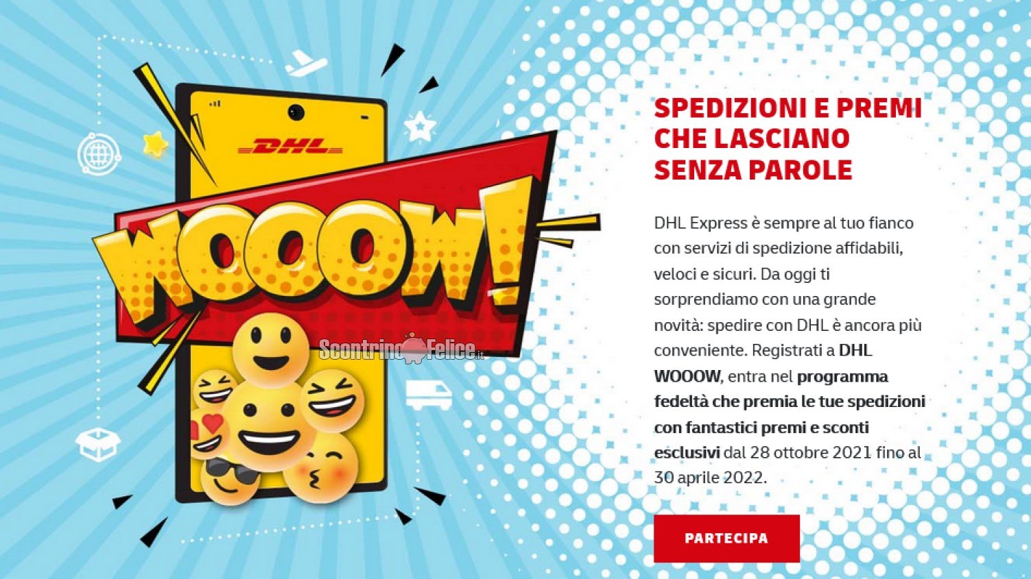 Concorso DHL Wooow: vinci gratis buoni Amazon e Decathlon, o Monopattini e Esperienze (con spedizioni)