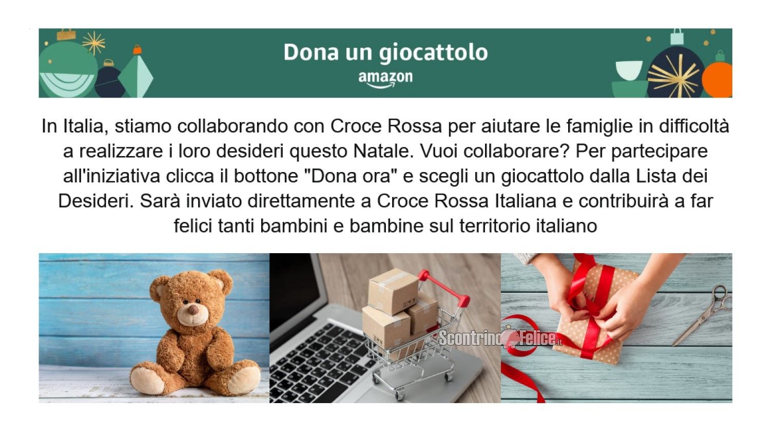 Dona un giocattolo con Amazon e Croce Rossa Italiana 2021