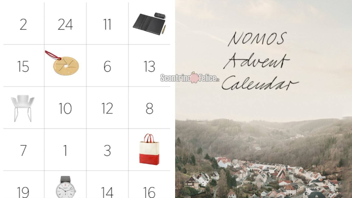 Calendario dell'Avvento Nomos 2021: vinci borse, orologi, penne e altri premi!