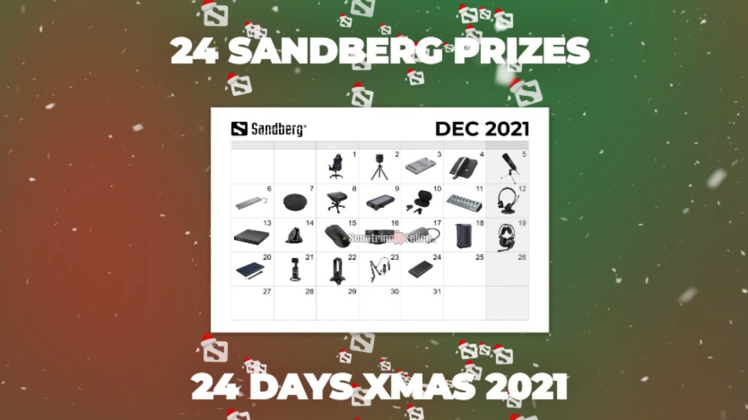 Calendario dell'Avvento Sandberg 2021 vinci gadget tecnologici