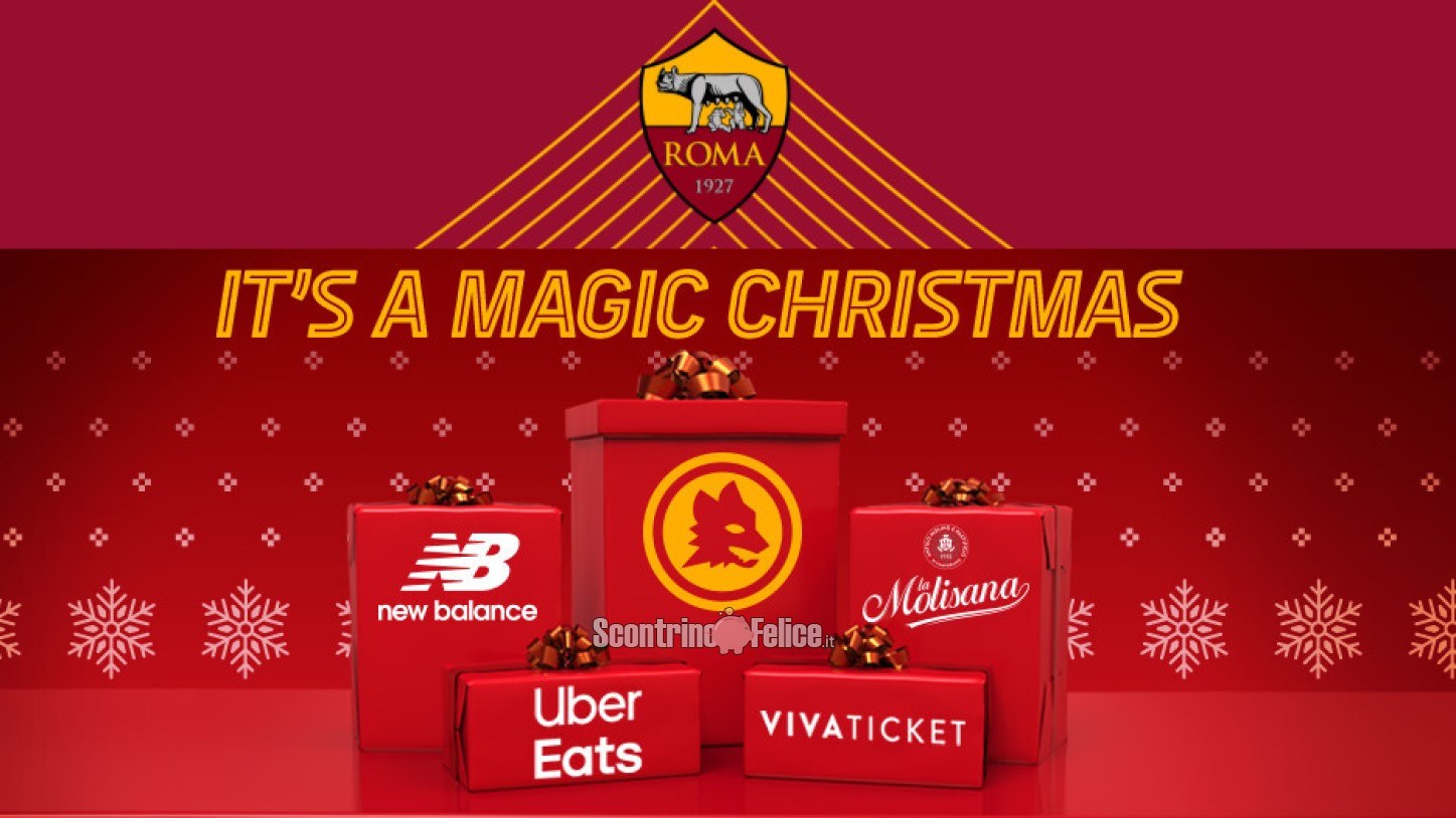 Concorso AS Roma “It’s a Magic Christmas 2021”: vinci gratis premi della squadra, New Balance, La Molisana, Uber Eats e Vivaticket