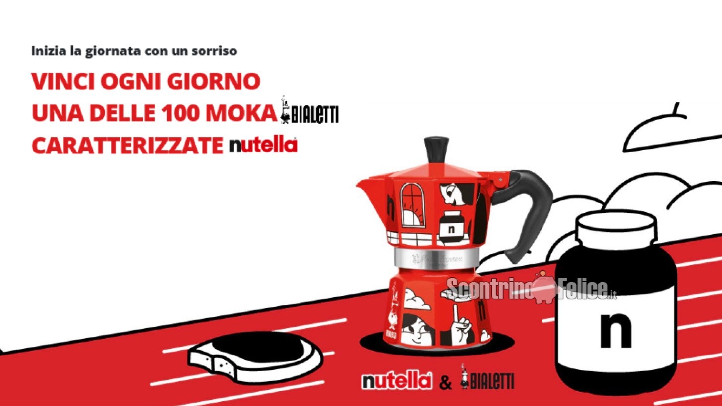 Concorso Nutella Moka 2022: vinci una delle 100 caffettiere Moka Bialetti Limited Edition in palio ogni giorno