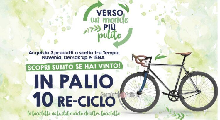 Concorso Tempo, Nuvenia, Demak Up, Tena “Verso un mondo più pulito”: vinci biciclette Re-Ciclo e gift card Eco Bnb