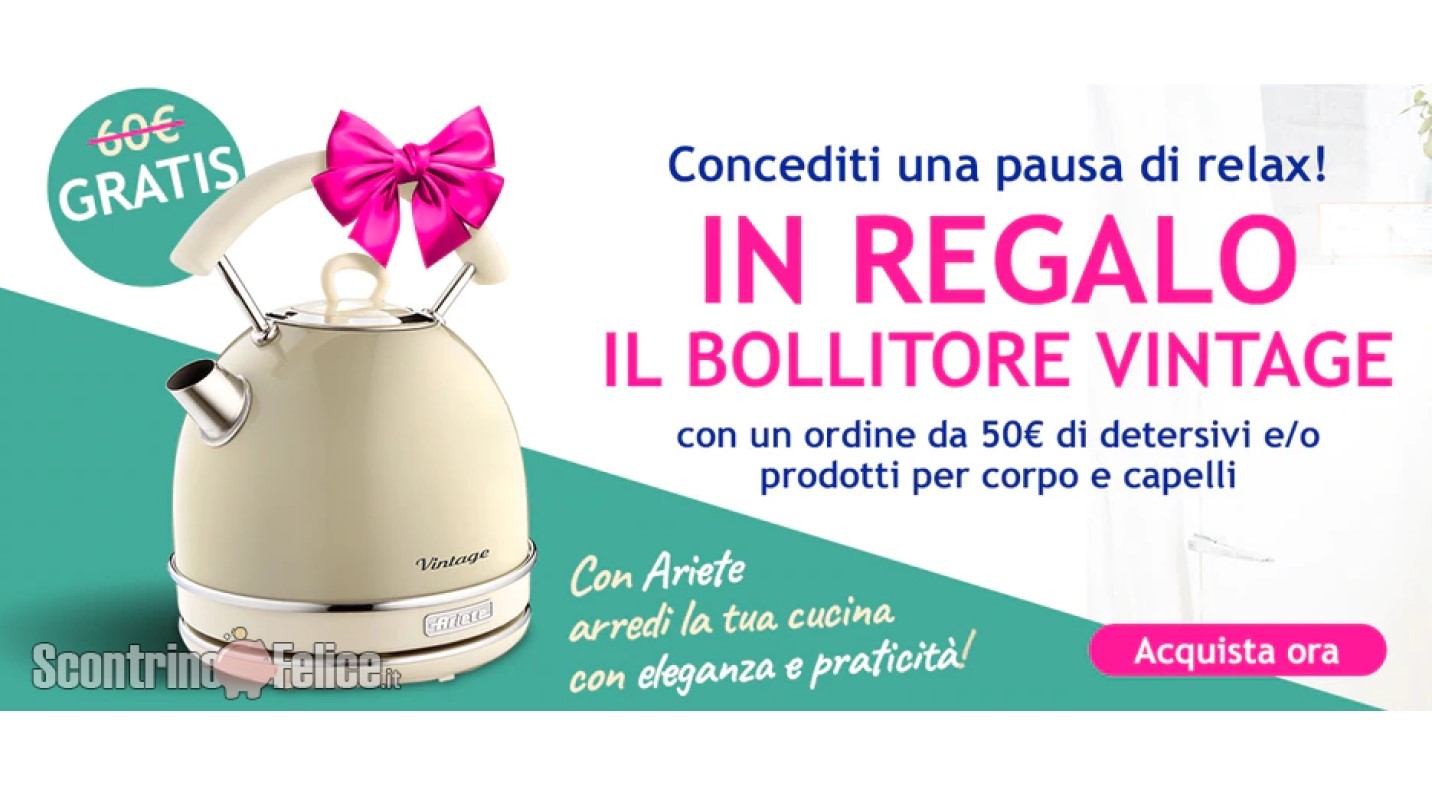 Bollitore Vintage di Ariete IN REGALO su CasaHenkel: scopri come averlo!