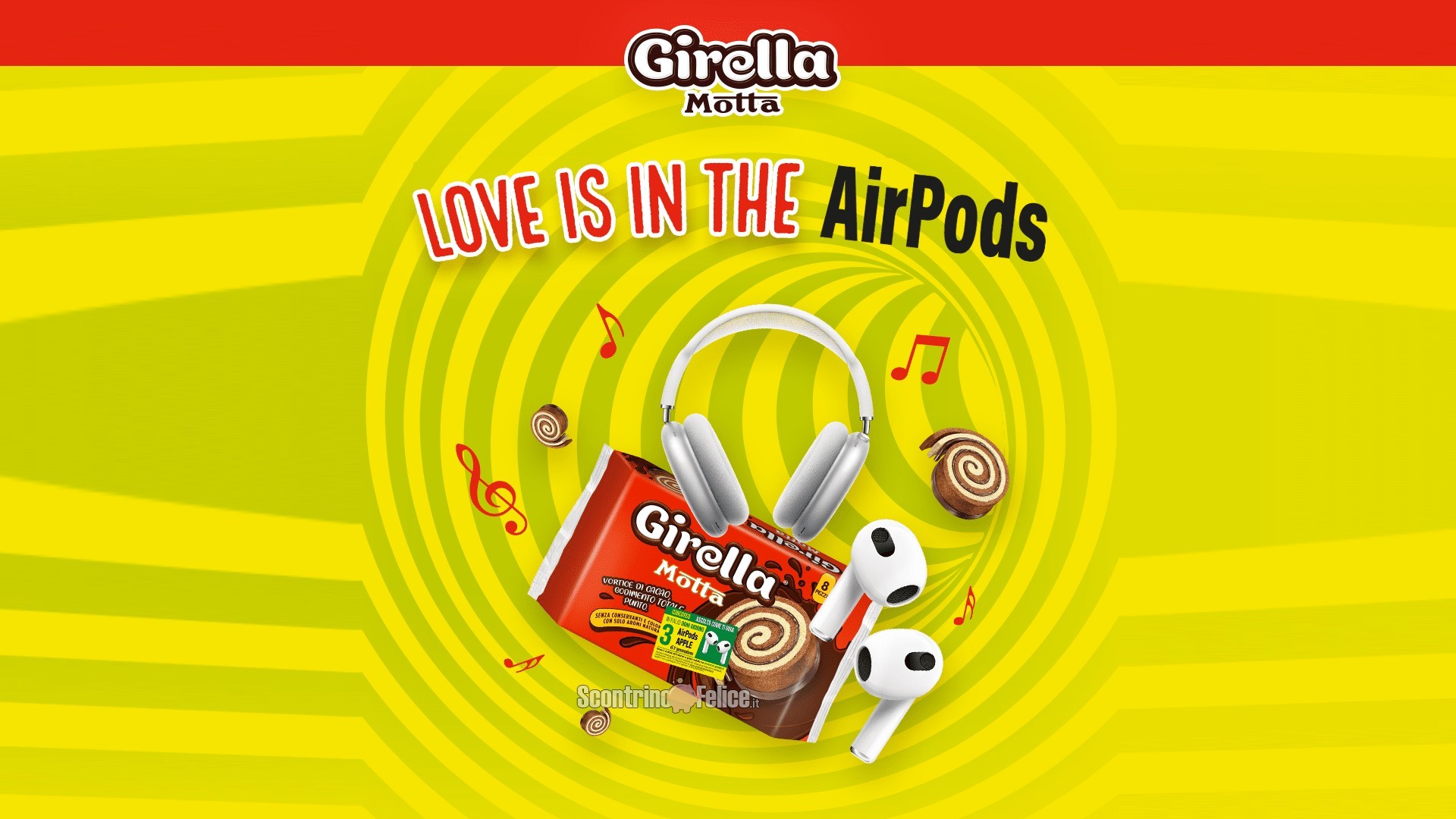 Concorso Girella “Ascolta come ti gira”: vinci AirPods Apple
