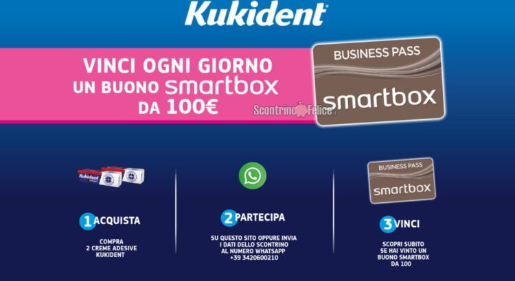 Concorso Kukident: in palio 181 Business Pass Smartbox da 100 euro