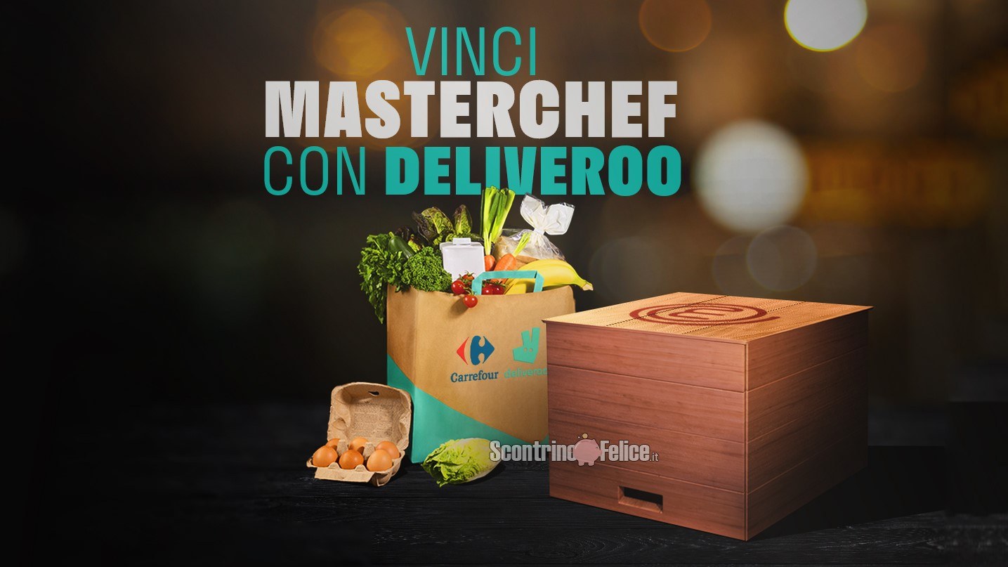 Concorso “Vinci MasterChef con Deliveroo”: fai spesa da Carrefour e vinci 10 Mystery Box