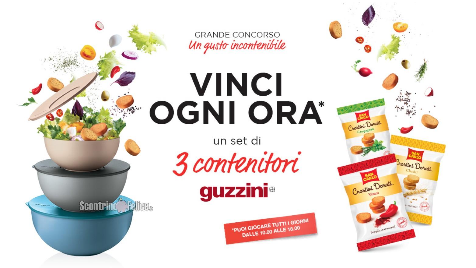 Concorso crostini San Carlo "Un gusto incontenibile": in palio 1 set di contenitori Everywhere di Guzzini ogni ora!