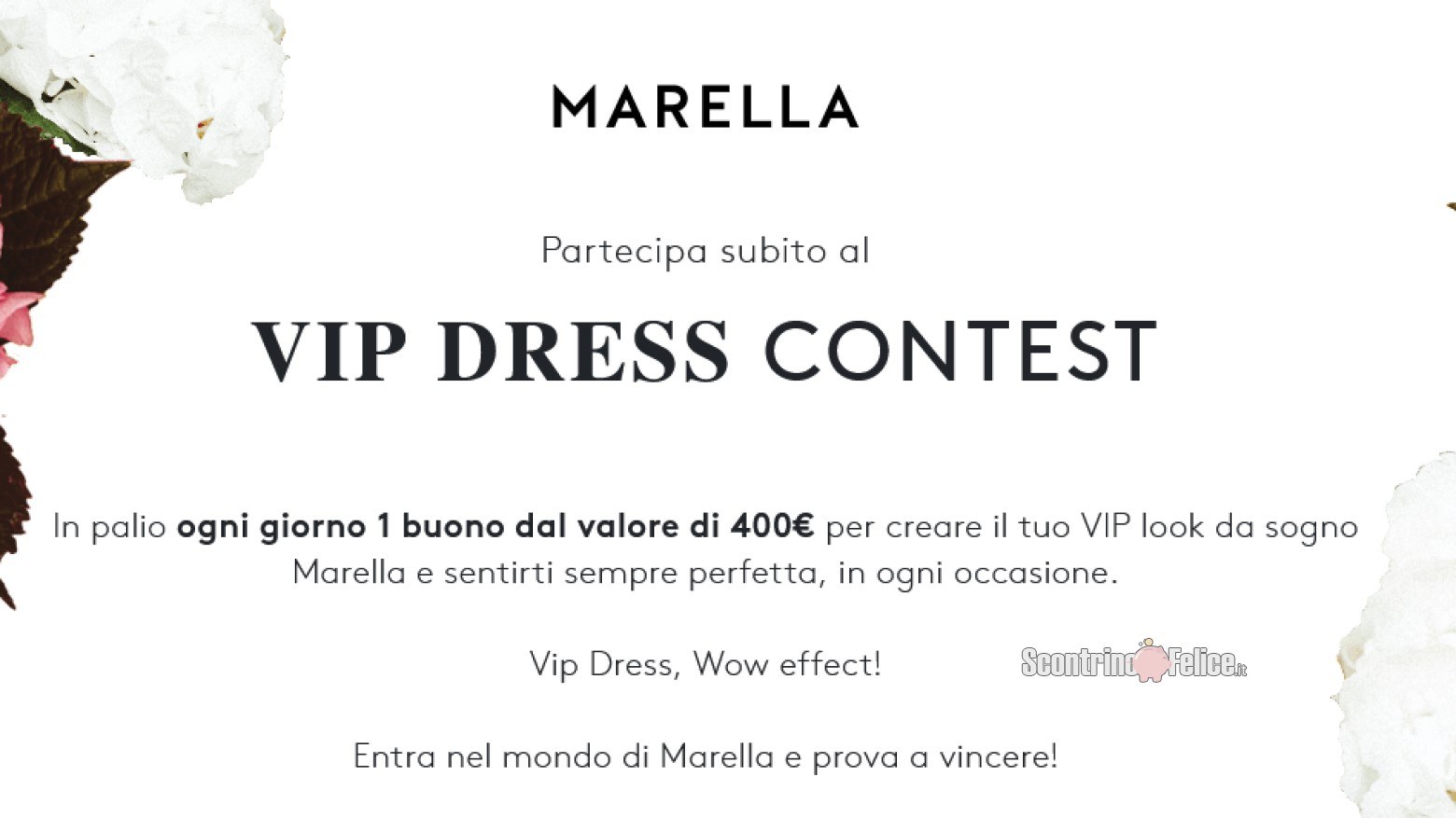 Concorso gratuito Marella “Vip Dress Contest”: vinci ogni giorno 1 buono dal valore di 400€