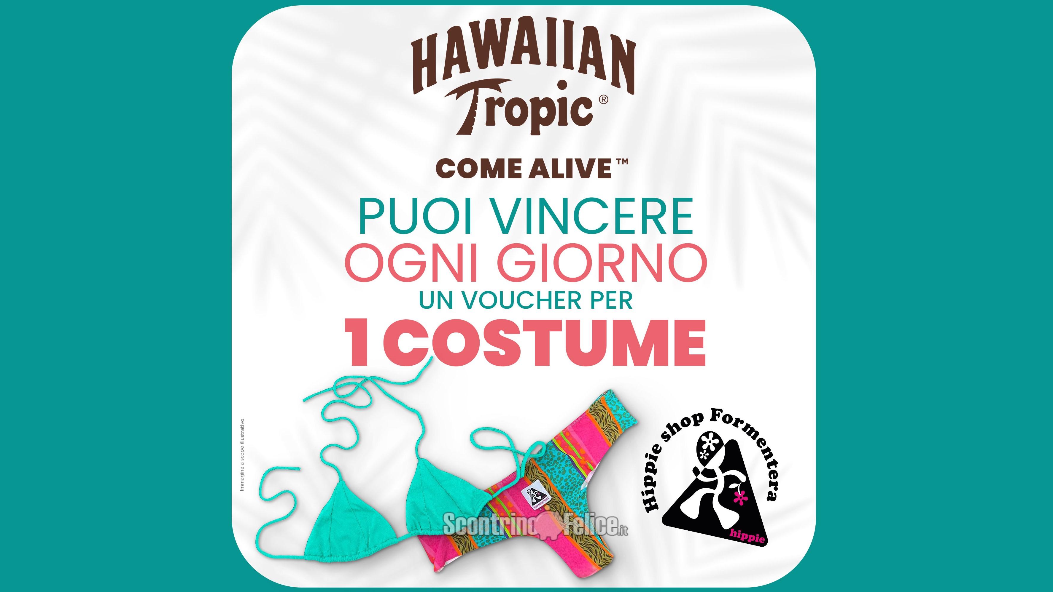 Concorso Hawaiian Tropic 2022: vinci 168 voucher Hippie Shop Formentera da 50 euro per acquistare un costume da bagno!