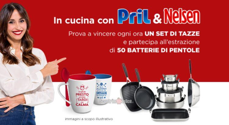 Concorso “In cucina con Pril e Nelsen”: in palio tazze scelte da Benedetta Parodi e batterie di pentole Bergner Master Pro