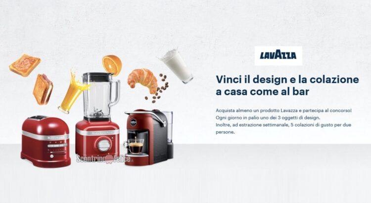 Concorso Lavazza “Vinci il design e la colazione”: in palio frullatore e tostapane KitchenAid Artisan, macchine espresso, colazioni al bar o forniture di caffè