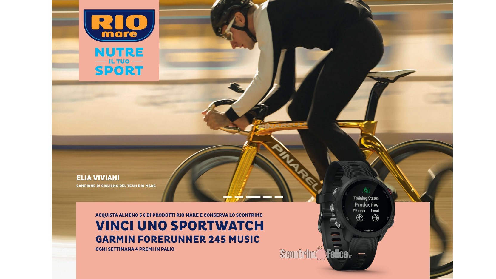 Concorso Rio Mare “Nutre il Tuo Sport – terza edizione”: vinci 4 Sportwatch Garmin Forerunner a settimana