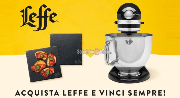 Birra Leffe: ricevi set di piatti in ardesia come premio certo e vinci Kitchen Aid Artisan