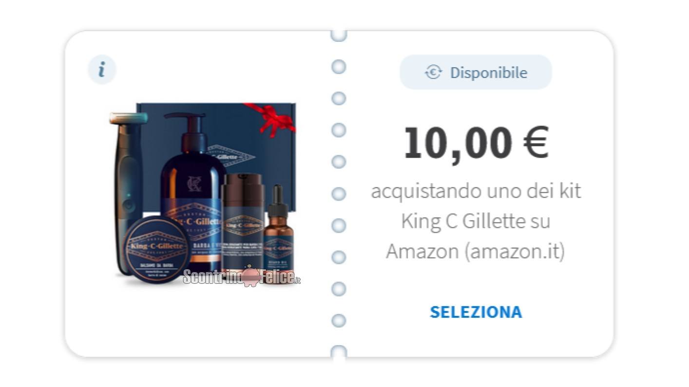 Cashback King C Gillette su Amazon: ricevi un rimborso di 10€ con Desideri Magazine