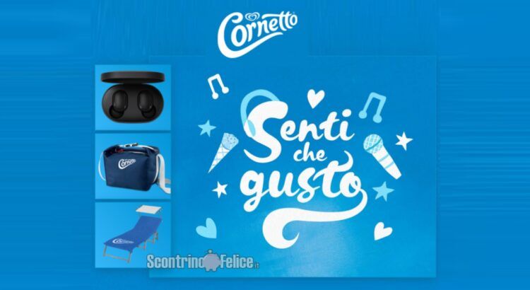 Concorso Cornetto Algida "Senti che gusto": vinci auricolari wireless, borse termiche Guzzini e teli mare brandizzati