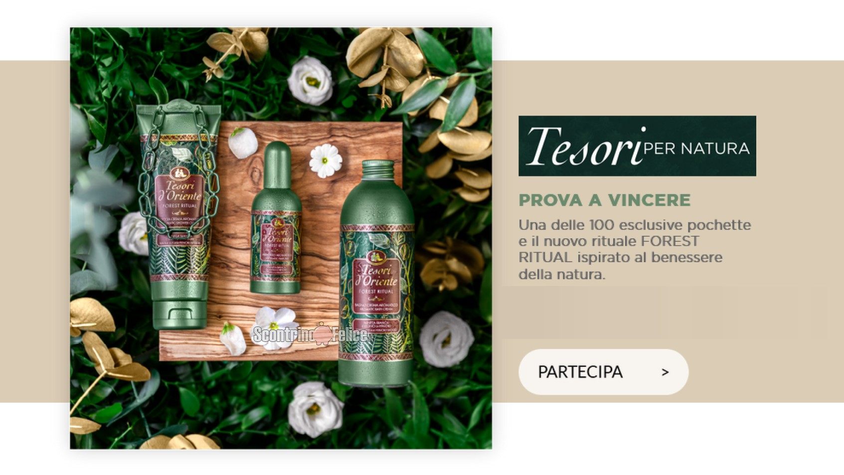 Concorso gratuito “Tesori Per Natura”: vinci subito uno dei 100 Beauty Case Tesori d’Oriente