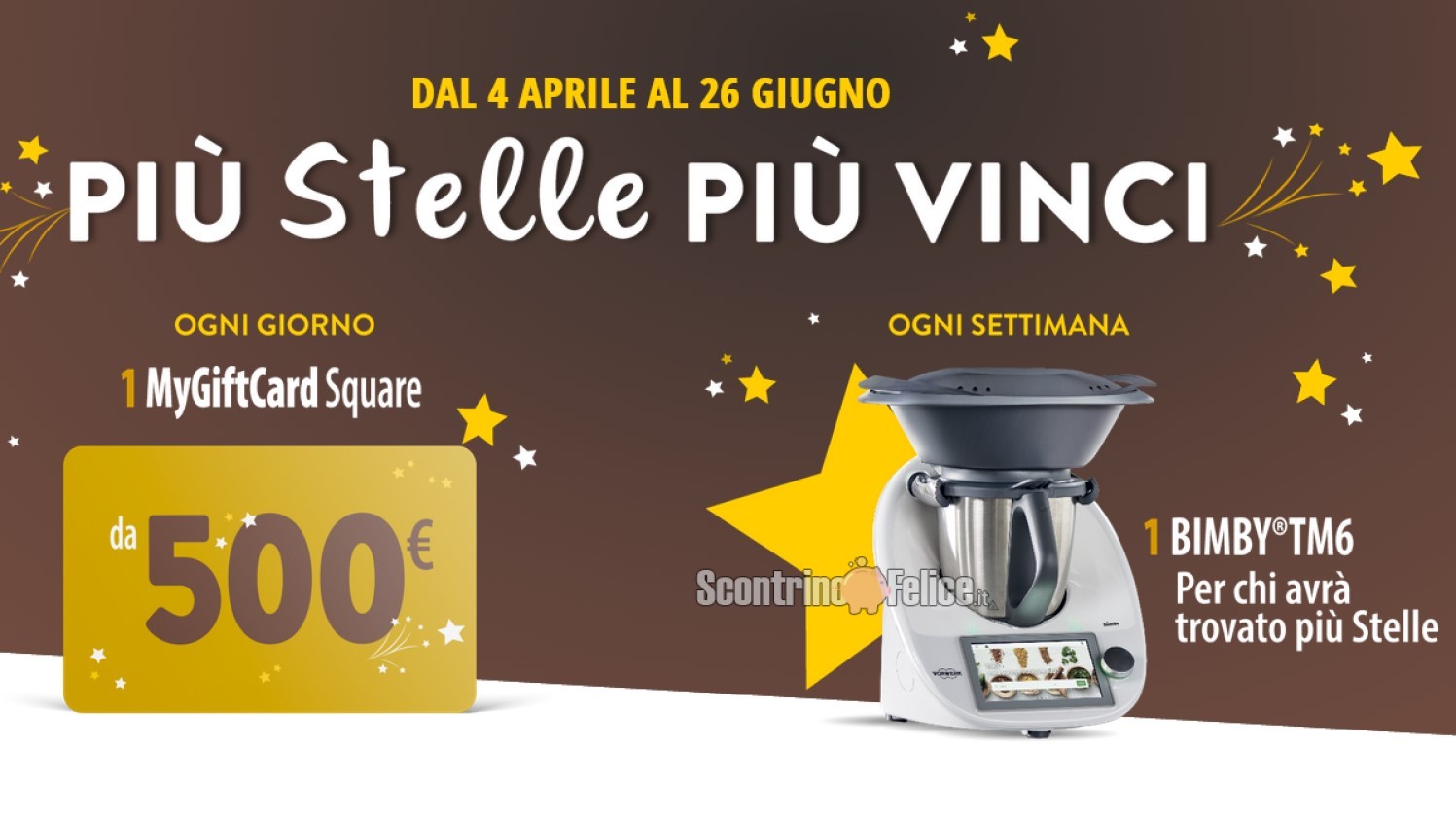 Concorso Negroni “Più Stelle Più Vinci”: in palio My Gift Card Square da 500€ e Bimby TM6