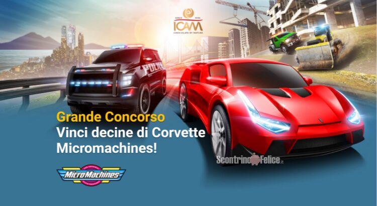 Concorso uova di Pasqua Icam 2022 MicroMachines vinci Corvette Race Way Transforms