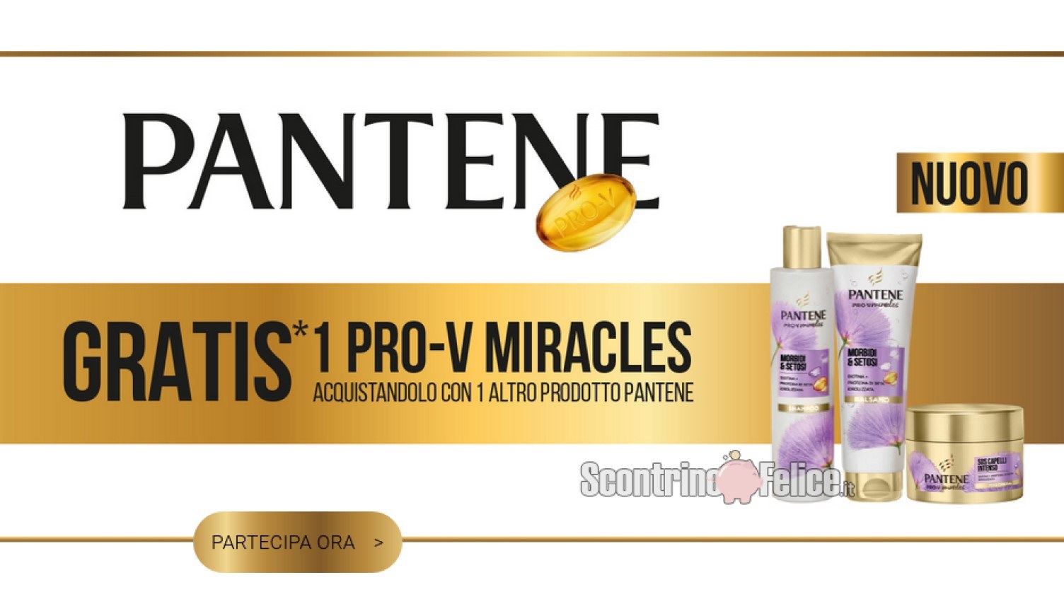 "Gratis 1 Pantene Pro-V Miracles acquistando un altro prodotto Pantene": ecco come ricevere il rimborso!