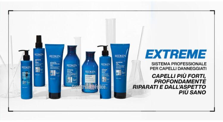 Campioni gratuiti shampoo e balsamo Extreme Redken da richiedere subito!