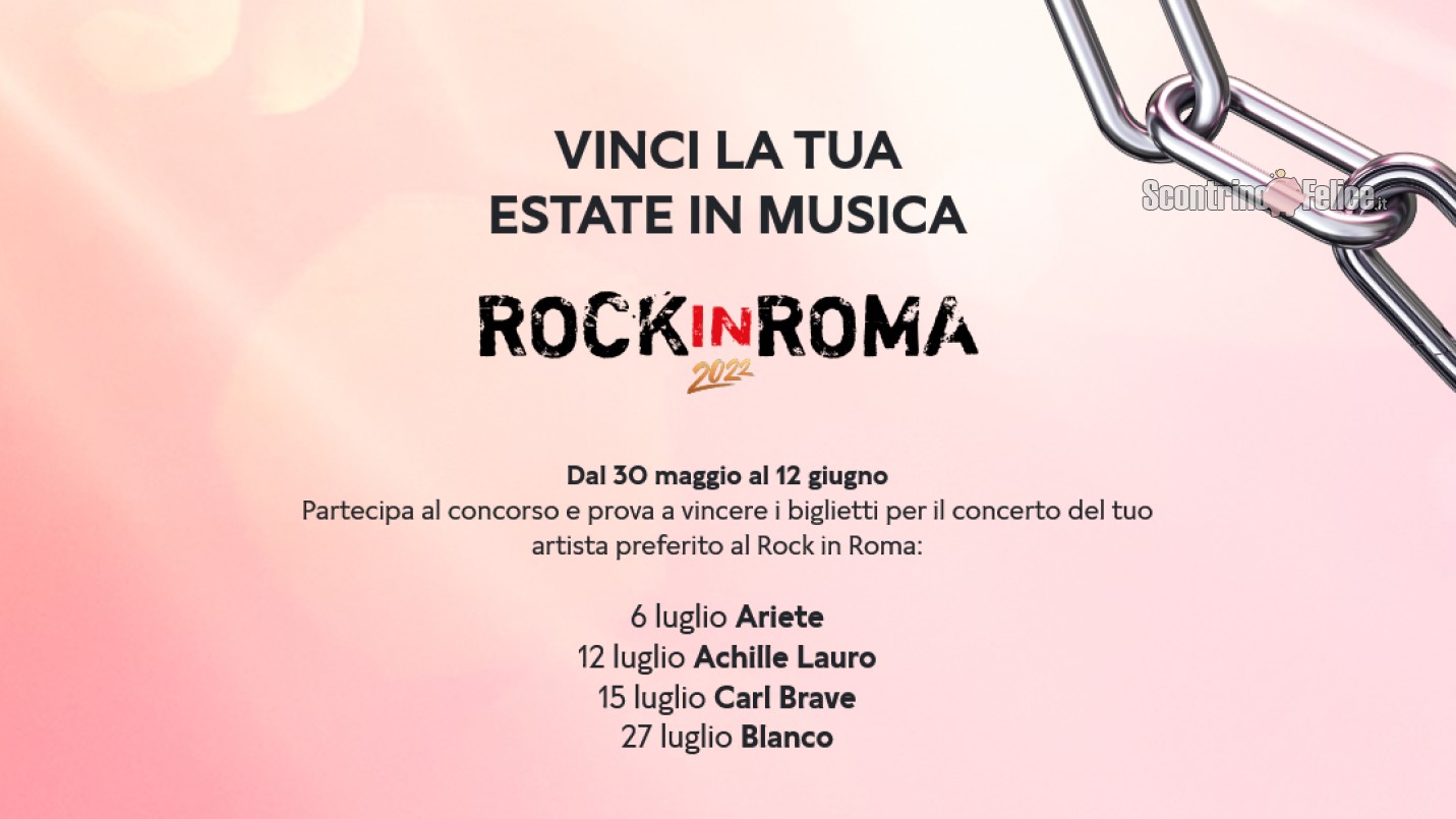 Concorso gratuito Pandora: vinci i biglietti per il concerto "Rock in Roma"