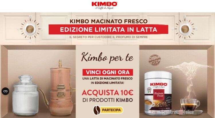 Concorso Kimbo “Macinato wave 1”: vinci 1 latta Macinato Fresco in edizione limitata ogni ora