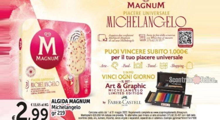 Concorso Magnum Michelangelo: in palio Set Faber Castell o 10 Buoni da 1.000 euro per il proprio “Piacere Universale”