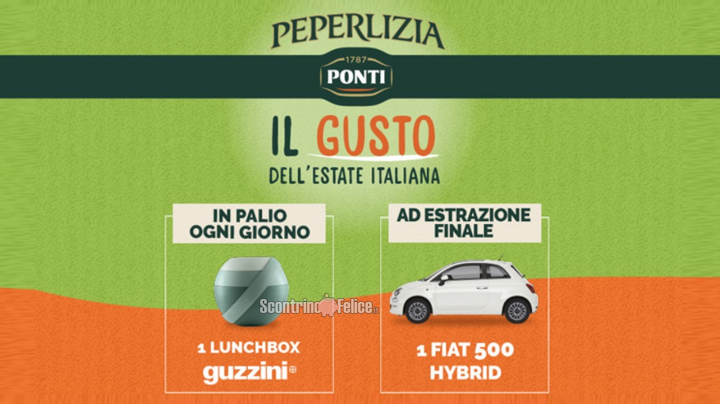 Concorso Ponti “Il gusto dell’estate italiana”: vinci Lunch Box Guzzini e Fiat 500 Hybrid