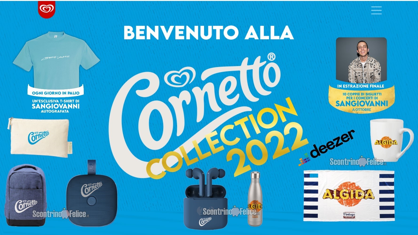 Concorso Cornetto Collection 2022: raccogli punti per richiedere premi certi e vinci maglie autografate e concerto di Sangiovanni