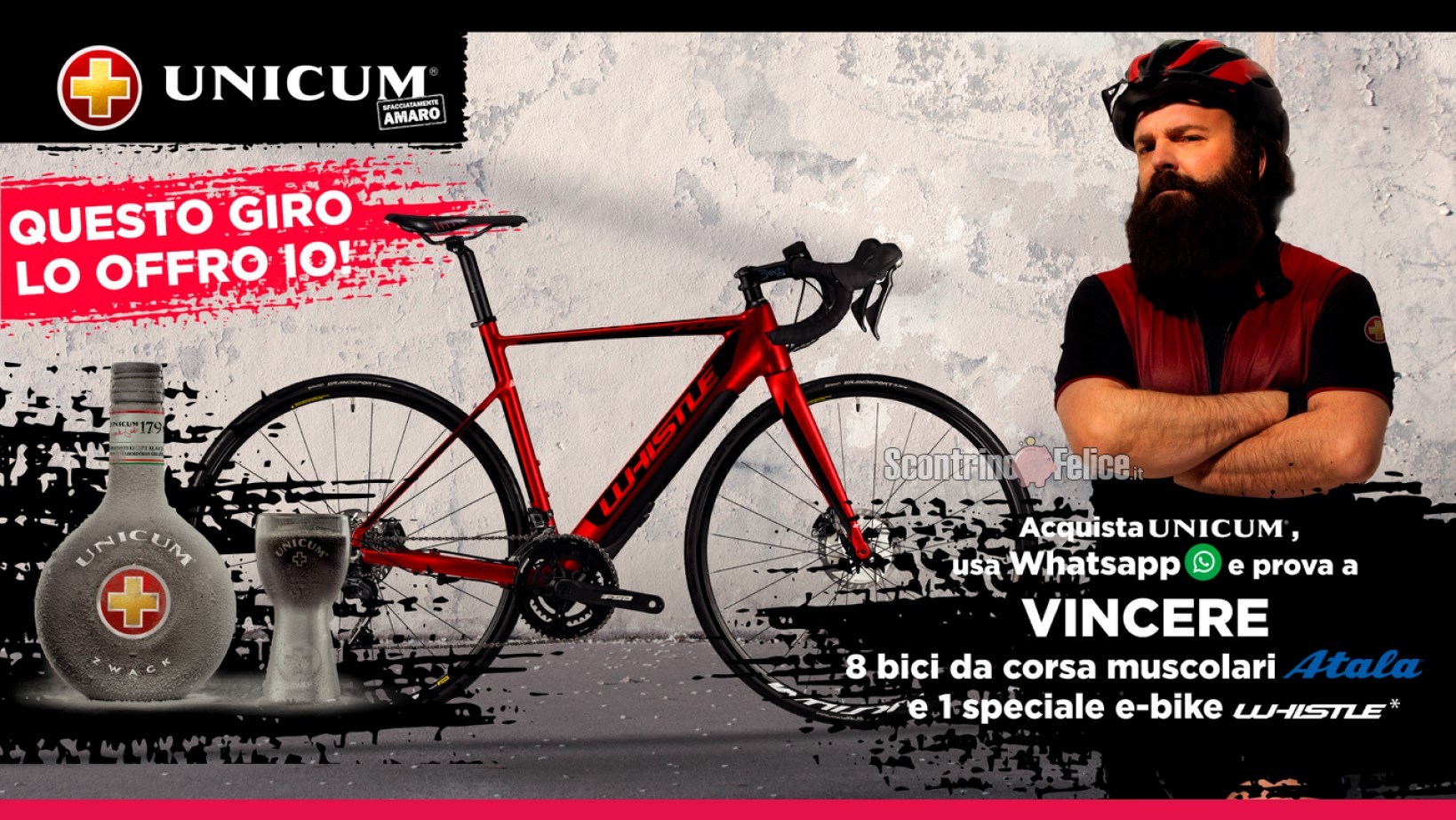 Concorso Unicum “Questo giro lo offro io”: vinci bici da corsa e elettrica Atala