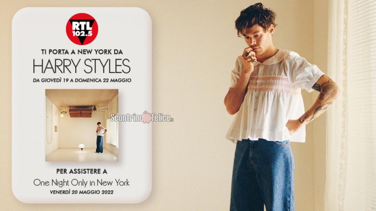 RTL 102.5 ti porta a New York da Harry Styles