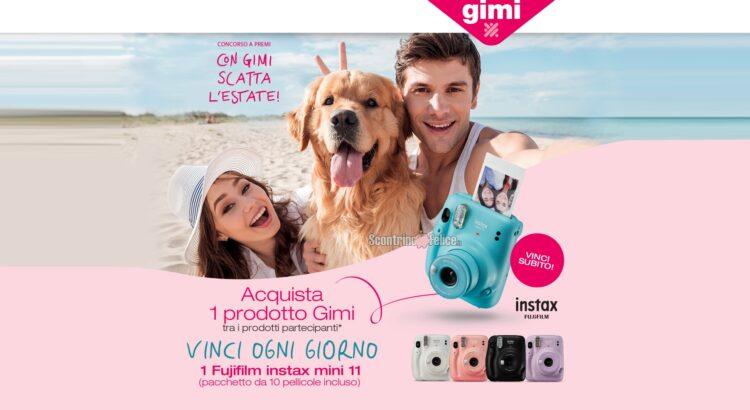 Concorso “Con Gimi Scatta L’Estate!”: in palio ogni giorno 1 fotocamera Fujifilm Instax Mini 11 del colore che preferisci!