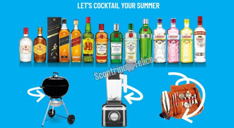 Concorso Tanqueray, Gordon's, Pampero, Smirnoff, JW e J&J “Let’s Cocktail your Summer”: vinci barbecue Weber, frullatori KitchenAid e Set Barman