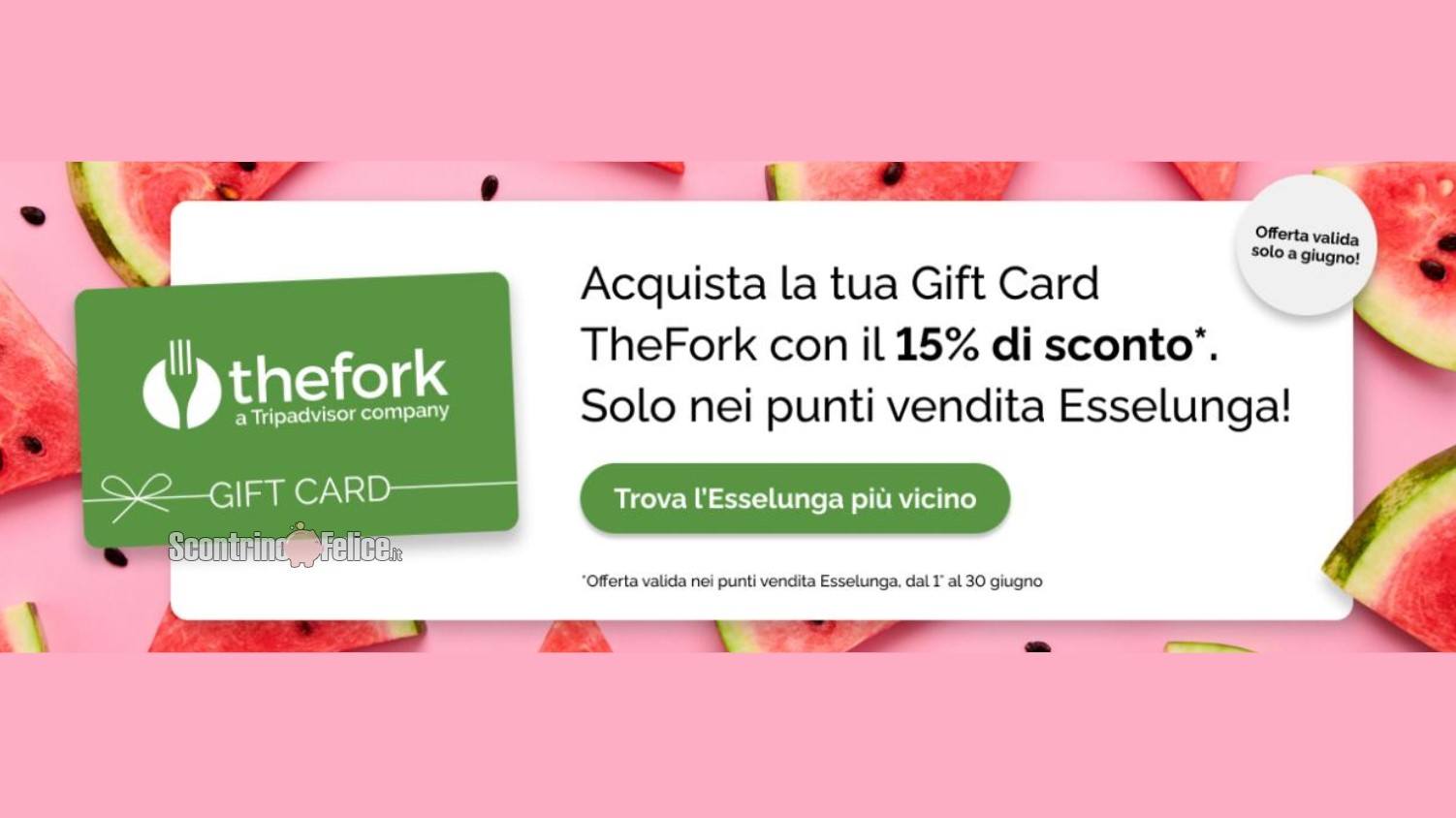 The Fork: gift card scontate del 15% da Esselunga!