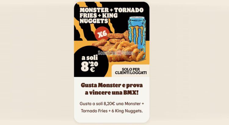 Concorso Monster da Burger King: vinci una BMX brandizzata!
