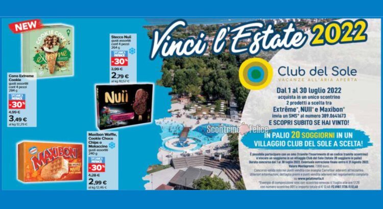 Concorso Nuii, Maxibon, Extreme Vinci l'Estate 2022 in palio 20 soggiorni per 4 persone presso un villaggio Club del Sole