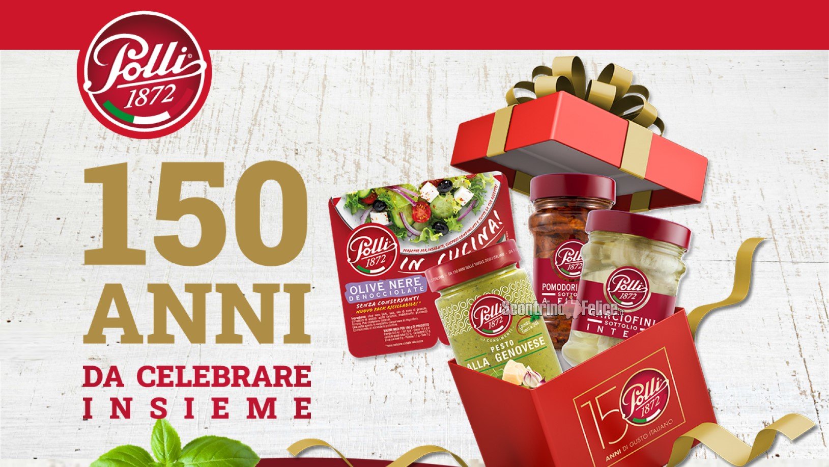 Concorso Polli 150 anni: in palio buoni Edenred da 50 euro e 1.000 euro + una fornitura di 56 prodotti!