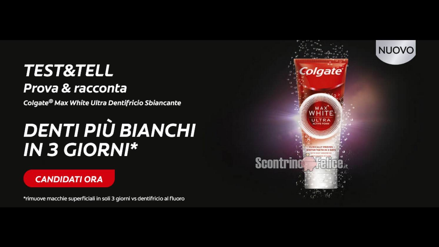 Diventa tester Colgate Max White Ultra con Donna Moderna