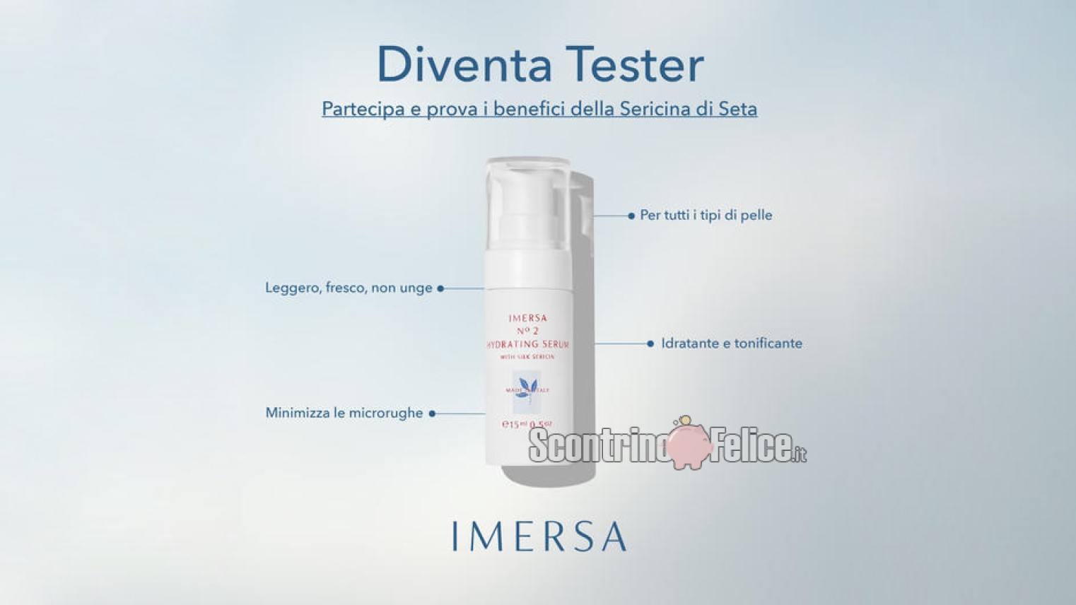 Diventa tester Siero Viso Idratante con Sericina di Seta Imersa