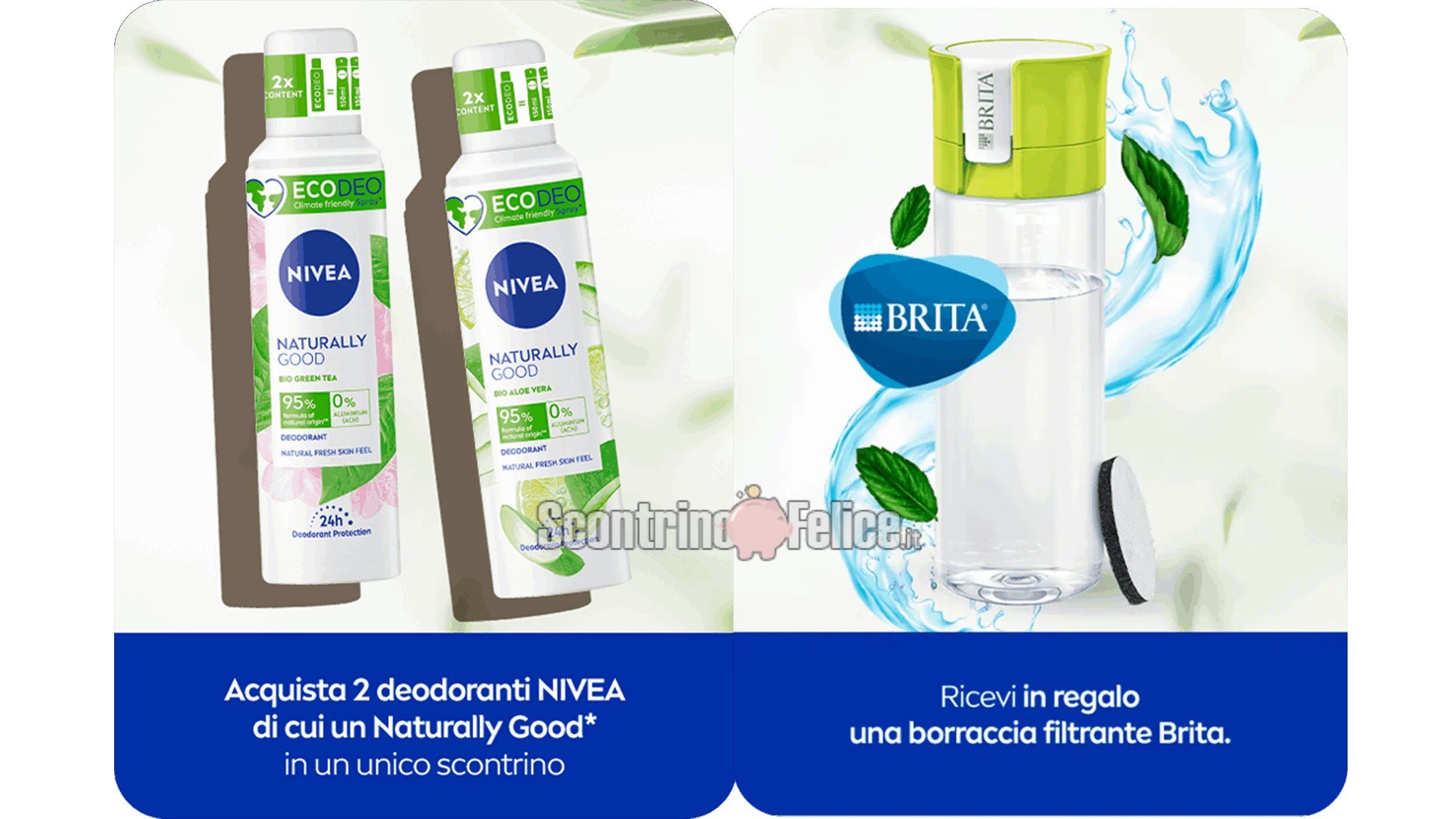 Premio certo Nivea "Naturally Good, Una Scelta Sostenibile": in regalo per te una borraccia filtrante Brita!