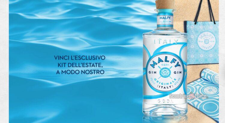 Vinci GRATIS 100 Summer Kit composti da 1 bottiglia di Malfy Gin Originale, 1 tote bag e 1 telo mare!
