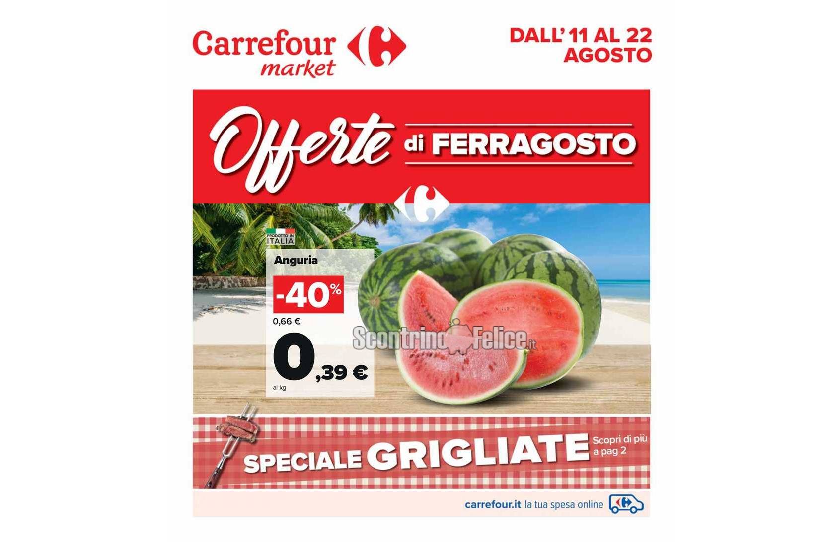 [Anteprima] Nuovo Volantino Carrefour Market valido dall’11 al 22 agosto 2022