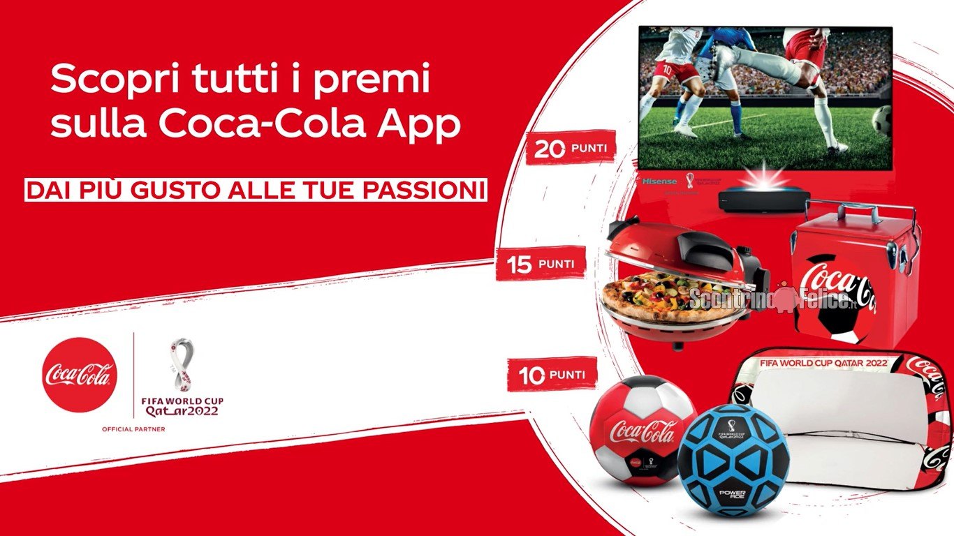 Concorso Coca‑Cola e Powerade “Dai più gusto alle tue passioni”: vinci subito palloni e porta da calcio, fornetti pizza Ariete, Mini frigo e TV Hisense