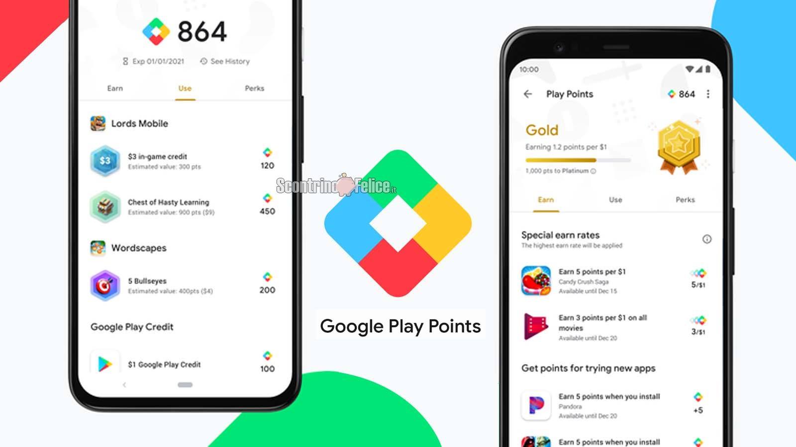 Google Play Points: guadagna punti con i tuoi acquisti sul Play Store e ottieni credito o sconti