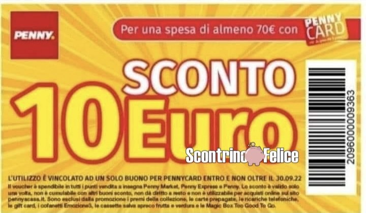 Penny Market: buono sconto di 10 euro su 70 euro (Settembre 2022) 2