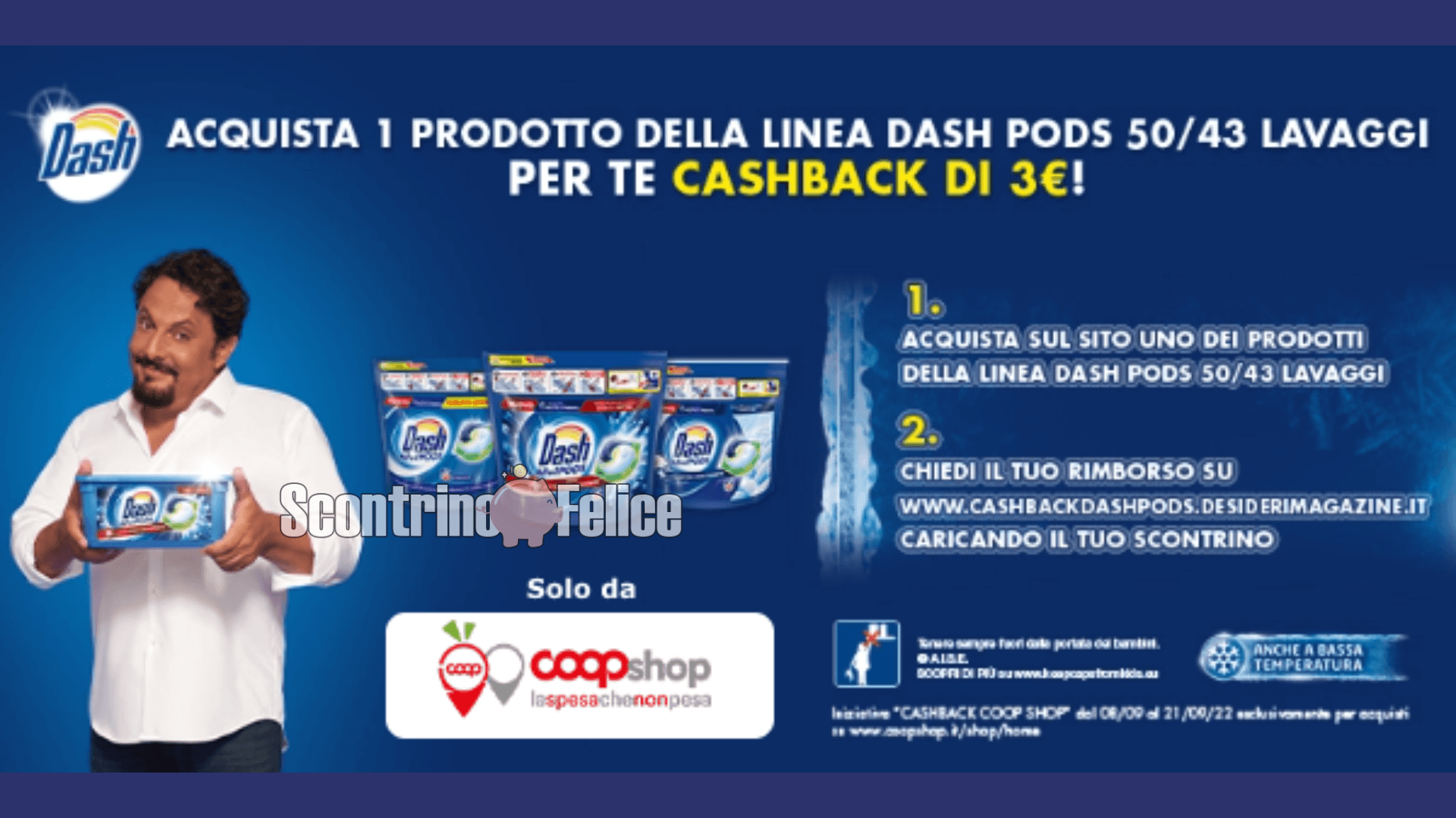 Cashback Dash Pods online su Coop Shop: ricevi un rimborso di 3 euro 53