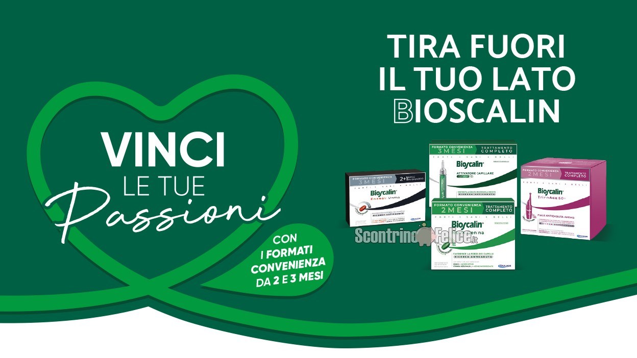 Concorso Bioscalin "Vinci le tue passioni": in palio gift card da 50 euro