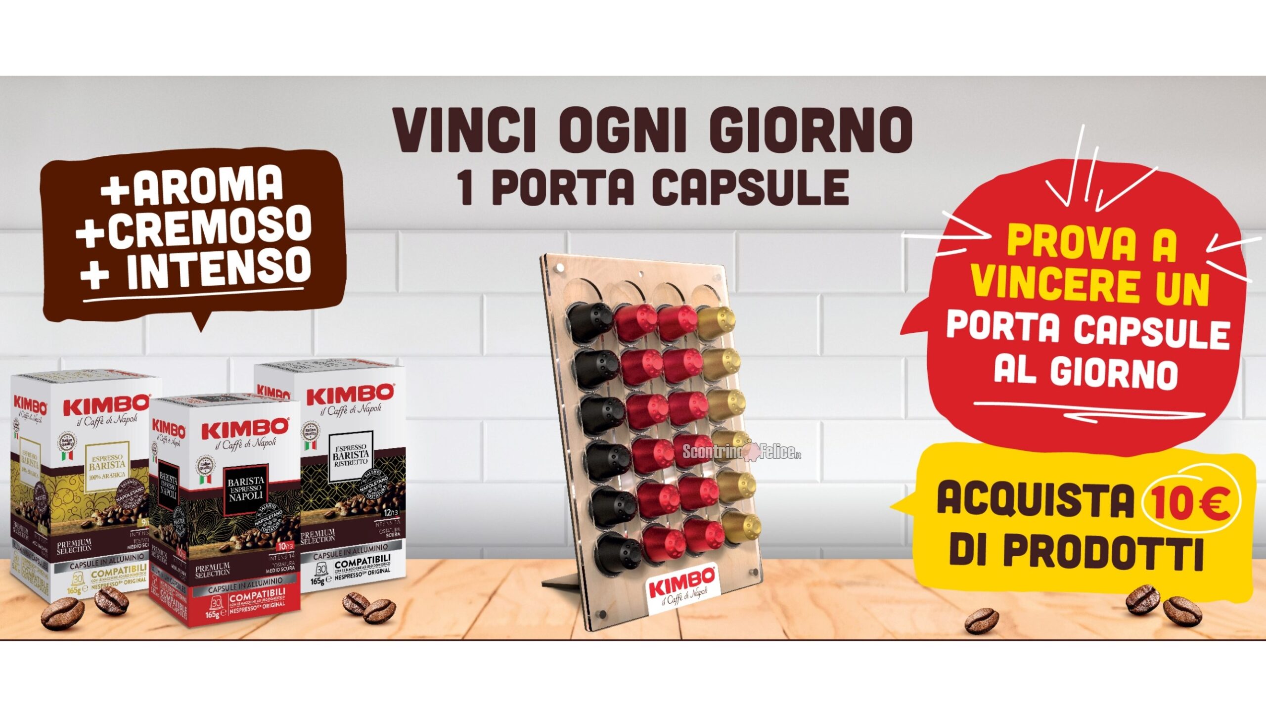 Concorso Kimbo: vinci un Portacapsule ogni giorno (Wave 2)