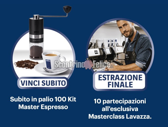 www.scontrinofelice.it concorso lavazza vinci 100 kit master espresso e una master class lavazza master espresso Concorso Lavazza: vinci 100 Kit Master Espresso e una Master Class!